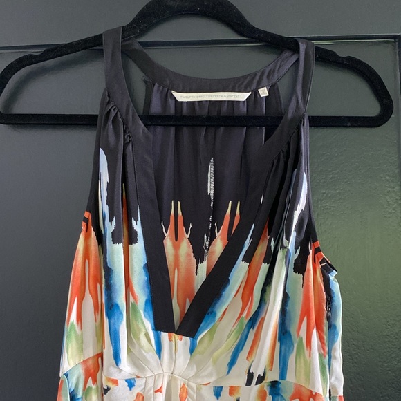 Cute Twelfth Street By Cynthia Vincent 100% Silk Flowy Watercolor Dress Sz 4 - Picture 2 of 7